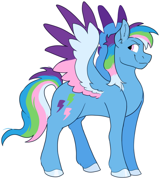 Size: 1186x1331 | Tagged: safe, artist:malphym, derpibooru import, oc, oc:dazzle flash, pegasus, pony, colored wings, female, image, magical lesbian spawn, mare, multicolored wings, offspring, parent:rainbow dash, parent:trixie, parents:trixdash, png, simple background, solo, transparent background, wings