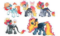 Size: 8000x4826 | Tagged: safe, artist:crazysketch101, derpibooru import, oc, oc:crazy looncrest, alicorn, earth pony, pegasus, pony, unicorn, image, png