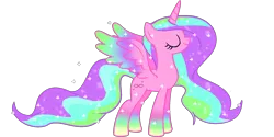 Size: 2000x1001 | Tagged: safe, artist:oniiponii, derpibooru import, oc, unofficial characters only, alicorn, pony, alicorn oc, base used, ethereal mane, eyelashes, female, horn, image, mare, png, simple background, smiling, solo, starry mane, transparent background, wings