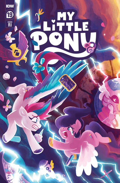 Size: 2063x3131 | Tagged: safe, artist:justasuta, derpibooru import, idw, official, pipp petals, zipp storm, fox, pegasus, pony, g5, spoiler:comic, spoiler:g5comic, spoiler:g5comic19, comic cover, high res, image, jpeg, my little pony logo, official comic