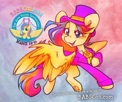 Size: 940x788 | Tagged: artist needed, safe, derpibooru import, oc, oc:golden gates, babscon, image, jpeg, mascot, solo