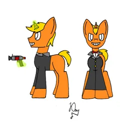 Size: 2033x2115 | Tagged: safe, artist:yusik jerovich, derpibooru import, oc, oc:eustace smith, unofficial characters only, pony, unicorn, fallout equestria, fallout, fallout: new vegas, image, photo, png, simple background, solo, white background