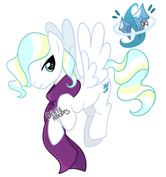 Size: 2000x2130 | Tagged: safe, artist:dixieadopts, derpibooru import, oc, oc:frost breeze, pegasus, pony, clothes, image, male, offspring, parent:double diamond, parent:vapor trail, png, scarf, simple background, solo, stallion, transparent background