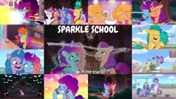 Size: 1954x1100 | Tagged: safe, derpibooru import, edit, edited screencap, editor:quoterific, screencap, hitch trailblazer, izzy moonbow, pipp petals, sparky sparkeroni, sunny starscout, zipp storm, dragon, earth pony, pegasus, pony, unicorn, g5, my little pony: tell your tale, spoiler:g5, spoiler:my little pony: tell your tale, spoiler:tyts01e58, image, mane five, misty brightdawn, png, sparkle school