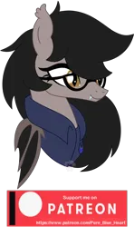 Size: 1395x2352 | Tagged: safe, artist:pure-blue-heart, derpibooru import, oc, unofficial characters only, bat pony, pony, bat ponified, bat pony oc, bat wings, brown mane, clothes, fangs, female, female oc, glasses, golden eyes, image, mare, patreon, patreon reward, png, race swap, simple background, slit pupils, solo, transparent background, wings