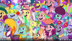 Size: 1523x863 | Tagged: safe, derpibooru import, screencap, posey, g1, g5, my little pony: tell your tale, crowd, diva and conquer, image, png