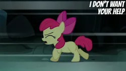 Size: 2000x1125 | Tagged: safe, derpibooru import, edit, edited screencap, editor:quoterific, screencap, apple bloom, bloom and gloom, image, png, solo