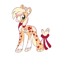 Size: 1000x1000 | Tagged: safe, artist:sugvr_alien, derpibooru import, applejack, earth pony, pony, alternate design, bandana, image, missing accessory, missing hat, png, simple background, white background