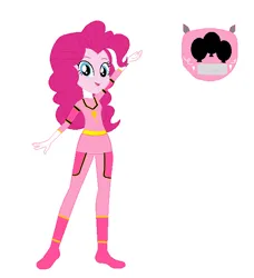 Size: 576x632 | Tagged: safe, color edit, derpibooru import, edit, pinkie pie, equestria girls, boots, clothes, colored, gloves, image, pink ranger, png, power rangers, shoes, simple background, solo, white background