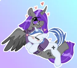 Size: 1612x1424 | Tagged: safe, anonymous artist, derpibooru import, oc, oc:etheria galaxia, oc:scratch wub, unofficial characters only, alicorn, pony, unicorn, :o, blushing, cuddling, curved horn, derpibooru exclusive, glasses, heart, horn, image, open mouth, png, simple background, wings