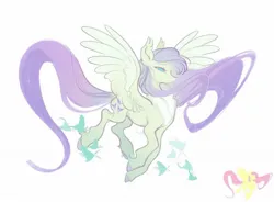 Size: 1527x1126 | Tagged: safe, artist:nightheart2647, derpibooru import, fluttershy, pegasus, pony, female, flying, image, jpeg, mare, redesign, simple background, solo, tail, white background, wind, windswept mane, windswept tail