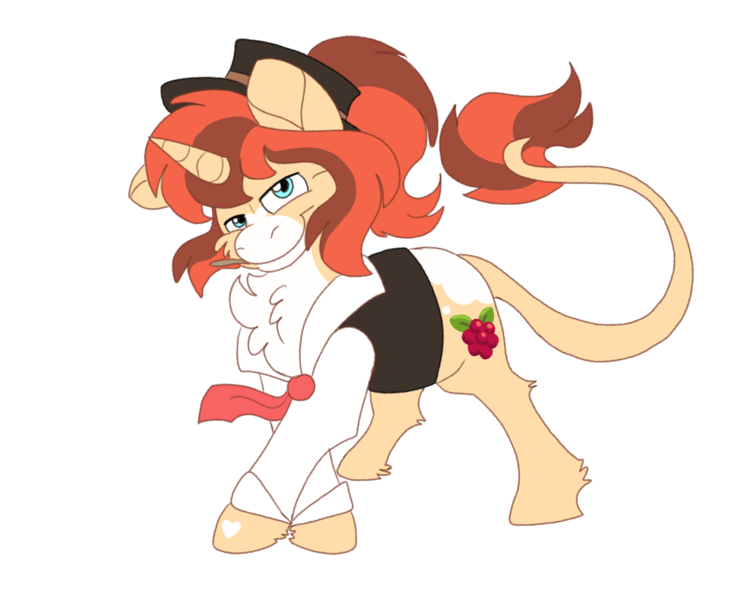 Size: 2500x2000 | Tagged: safe, artist:euspuche, derpibooru import, oc, oc:raspberry, unofficial characters only, unicorn, clothes, female, flirting, image, looking at you, png, pose, raba-pony, simple background, smiling, transparent background