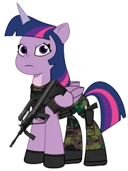 Size: 1346x1800 | Tagged: safe, artist:edy_january, artist:prixy05, derpibooru import, part of a set, twilight sparkle, twilight sparkle (alicorn), alicorn, pony, angry, armor, armor skirt, assault rifle, call of duty, call of duty: modern warfare 2, call of duty: warzone, clothes, gun, handgun, image, looking at you, pistol, png, rifle, skirt, soldier, soldier pony, solo, special forces, steyr aug, steyr aug a3 sf, tactical pony, tactical squad, task forces 141, united states, usp45, weapon