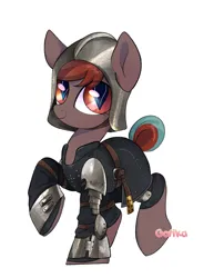 Size: 2583x3200 | Tagged: safe, artist:rottengotika, derpibooru import, oc, oc:spear dancer, unofficial characters only, bat pony, wingless bat pony, armor, bat pony oc, bat wings, hair bun, image, looking at you, png, red eyes, slit pupils, tail, tail bun, wingless, wings