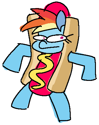 Size: 322x408 | Tagged: safe, artist:threetwotwo32232, derpibooru import, rainbow dash, pegasus, pony, female, food, hot dog, image, mare, meat, png, sausage, simple background, transparent background