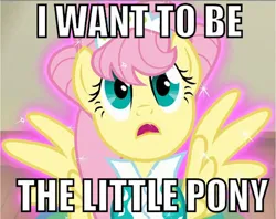 Size: 500x395 | Tagged: safe, derpibooru import, edit, edited screencap, screencap, fluttershy, pegasus, pony, green isn't your color, caption, cropped, female, image, image macro, jpeg, mare, meme, modelshy, spread wings, text, wings
