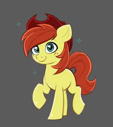 Size: 1547x1737 | Tagged: safe, artist:confetticakez, derpibooru import, oc, oc:apple butter, unofficial characters only, earth pony, pony, colt, cowboy hat, foal, freckles, hat, image, jpeg, male, offspring, parent:big macintosh, parent:fluttershy, parents:fluttermac, smiling, solo