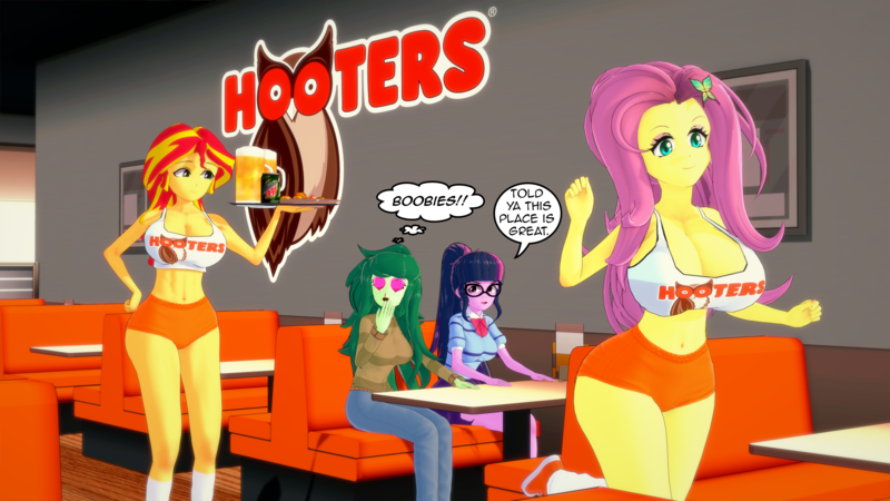 Size: 2560x1440 | Tagged: questionable, artist:misunderstoodsecrets, derpibooru import, fluttershy, sunset shimmer, twilight sparkle, wallflower blush, human, equestria girls, 3d, alcohol, beer, big breasts, blood, booty shorts, breasts, busty fluttershy, busty sunset shimmer, cleavage, female, heart, heart eyes, hooters, image, koikatsu, lesbian, midriff, mountain dew, nosebleed, png, shipping, wallset, wingding eyes