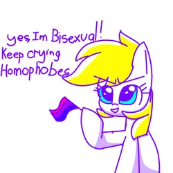 Size: 2048x2048 | Tagged: safe, artist:aryannespetfemboy, ponerpics import, ponybooru import, oc, oc:aryanne, earth pony, pony, aria property cinematic universe, bisexual, bisexual pride flag, female, flag, image, nazi, png, pride, pride flag