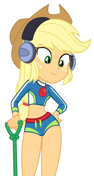 Size: 5245x9760 | Tagged: safe, artist:andoanimalia, derpibooru import, applejack, equestria girls, equestria girls series, lost and found, belly button, clothes, female, image, midriff, png, simple background, solo, swimsuit, transparent background, vector