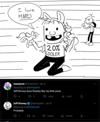 Size: 1780x2168 | Tagged: safe, artist:applepost67, derpibooru import, crossover, diary of a wimpy kid, grayscale, image, jpeg, lineart, monochrome, toy