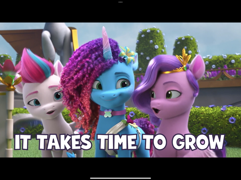 Size: 2732x2048 | Tagged: safe, derpibooru import, official, screencap, pipp petals, zipp storm, g5, my little pony: make your mark, spoiler:g5, spoiler:my little pony: make your mark chapter 5, image, lyrics, misty brightdawn, png, text