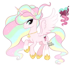 Size: 2000x1770 | Tagged: safe, artist:dixieadopts, derpibooru import, oc, oc:radiant romance, pony, coat markings, colored wings, ear piercing, earring, ethereal mane, ethereal tail, eyeshadow, female, flying, gradient wings, green eyes, hoof shoes, horn, horn jewelry, horn ring, image, jewelry, magical lesbian spawn, makeup, mare, necklace, offspring, parent:princess cadance, parent:vapor trail, piercing, png, ring, simple background, socks (coat marking), solo, sparkly mane, sparkly tail, spread wings, tail, transparent background, wings