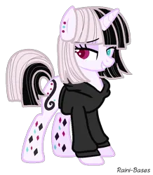 Size: 809x928 | Tagged: safe, artist:oniiponii, derpibooru import, oc, unofficial characters only, pony, unicorn, clothes, ear piercing, earring, eyelashes, female, grin, heterochromia, hoodie, horn, image, jewelry, mare, piercing, png, simple background, smiling, solo, transparent background, unicorn oc