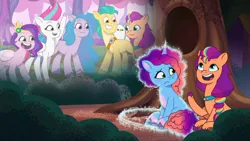 Size: 3072x1727 | Tagged: safe, derpibooru import, screencap, hitch trailblazer, izzy moonbow, kenneth, pipp petals, sunny starscout, zipp storm, alicorn, bird, earth pony, pegasus, pony, seagull, unicorn, g5, my little pony: a new generation, my little pony: tell your tale, spoiler:g5, spoiler:my little pony: tell your tale, spoiler:tyts01e24, spoiler:tyts01e58, adorapipp, applejack (g5), cute, female, fluttershy (g5), frown, grin, image, jpeg, male, mane five, mane six (g5), mare, misty brightdawn, open mouth, open smile, pinkie pie (g5), race swap, rainbow dash (g5), rarity (g5), rebirth misty, royal sisters (g5), siblings, sisters, smiling, sparkle school, stallion, starscout code, sunnycorn, twilight sparkle (g5)