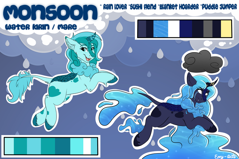 Size: 5000x3333 | Tagged: safe, artist:monsoonvisionz, derpibooru import, oc, unofficial characters only, kirin, nirik, image, kirin oc, png, reference sheet, solo