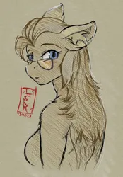Size: 974x1398 | Tagged: safe, artist:levinerex, derpibooru import, oc, unofficial characters only, anthro, pegasus, pony, bust, ear fluff, eyebrows, female, image, mare, png, solo, solo female