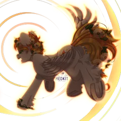 Size: 2500x2500 | Tagged: safe, artist:medkit, derpibooru import, oc, oc:sunny winds, unofficial characters only, pegasus, pony, bracelet, butt, colored eyebrows, colored eyelashes, colored hooves, colored lineart, colored muzzle, colored pupils, colored wings, dandelion, ear fluff, ears up, eye clipping through hair, eyebrows, eyebrows visible through hair, feathered wings, female, flower, flower in hair, folded wing, freckles, full body, green eyes, high res, hoof fluff, horseshoes, image, jewelry, leaves, leaves in hair, leg fluff, long tail, looking at you, looking back, looking back at you, mare, open mouth, open smile, pegasus oc, perspective, plot, png, raised hoof, raised leg, rear view, running, short mane, signature, simple background, smiling, solo, spread wings, stars, sternocleidomastoid, tail, teeth, transparent background, two toned coat, two toned mane, two toned tail, wall of tags, watermark, wing fluff, wings