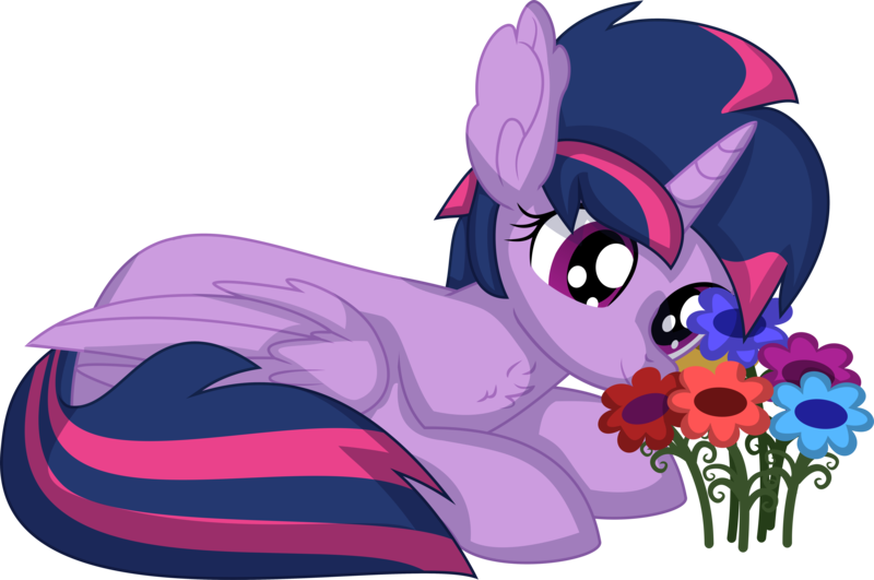 Size: 7878x5225 | Tagged: safe, artist:cyanlightning, derpibooru import, oc, oc:dahlia, unofficial characters only, alicorn, pony, .svg available, absurd resolution, female, flower, image, lying down, mare, png, prone, simple background, solo, transparent background, vector
