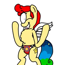 Size: 3023x3351 | Tagged: safe, artist:professorventurer, derpibooru import, oc, oc:power star, pegasus, pony, clothes, image, panties, pegasus oc, png, solo, underwear, wings