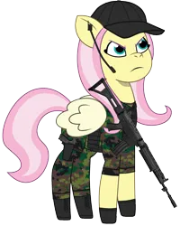 Size: 1437x1800 | Tagged: safe, artist:edy_january, artist:prixy05, derpibooru import, edit, vector edit, fluttershy, pegasus, pony, g5, my little pony: tell your tale, armor, assault rifle, body armor, boots, call of duty, call of duty: modern warfare 2, clothes, fn fnc, fnc, gloves, gun, handgun, hat, image, military, military pony, military uniform, pistol, png, rifle, sa dx, shoes, simple background, soldier, soldier pony, solo, special forces, task forces 141, transparent background, uniform, united states, vector, weapon