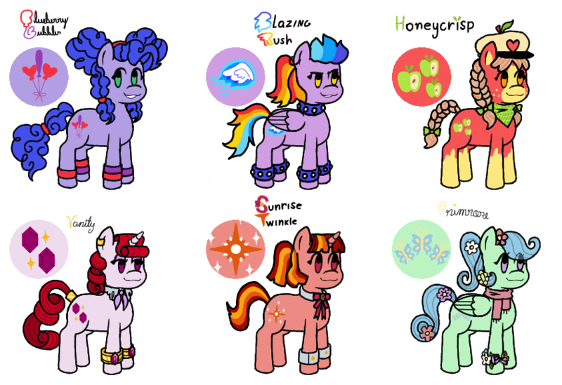 Size: 843x578 | Tagged: safe, derpibooru import, applejack, fluttershy, pinkie pie, rainbow dash, rarity, twilight sparkle, alternate color palette, alternate cutie mark, alternate design, alternate hairstyle, alternate mane color, d-side, friday night funkin', image, mane six, png