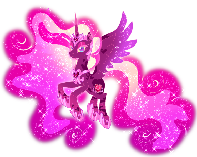 Size: 1280x1025 | Tagged: safe, artist:shebasoda, derpibooru import, princess cadance, alicorn, pony, body markings, colored eartips, colored eyelashes, colored pupils, colored wings, cyan eyes, ethereal mane, ethereal tail, evil, eyeshadow, female, flying, gradient eyes, gradient legs, gradient mane, gradient tail, gradient wings, helmet, hoof shoes, image, lidded eyes, looking at you, makeup, mare, nightmare cadance, nightmarified, peytral, pink eyes, png, simple background, slit pupils, solo, sparkly mane, sparkly tail, sparkly wings, spread wings, tail, transparent background, wings