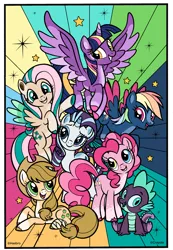 Size: 2184x3150 | Tagged: safe, artist:fuckomcfuck, artist:magnificent-coloring, derpibooru import, applejack, fluttershy, pinkie pie, rainbow dash, rarity, spike, twilight sparkle, oc, oc:buck, oc:darling belle, oc:pinkberry pie, oc:posey, oc:thunder, oc:tooth, oc:twinkle shine, dragon, earth pony, pegasus, pony, unicorn, bandage, coloring page, hat, heterochromia, image, mane seven, mane six, png, sparkles, stars