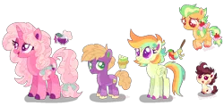 Size: 1084x516 | Tagged: safe, artist:shebasoda, derpibooru import, little mac, oc, oc:apple spice, oc:ginger gold, oc:pristine apple breeze, oc:red june, unofficial characters only, earth pony, pegasus, pony, unicorn, baby, baby pony, body freckles, body markings, bow, brother and sister, coat markings, colored eartips, colored eyelashes, colored hooves, colored pupils, colored wings, colored wingtips, colt, cousins, diaper, ear freckles, earth pony oc, eyeshadow, facial markings, female, filly, foal, folded wings, freckles, green eyes, grin, gun, hair bow, handgun, headcanon, horn, image, leg freckles, lidded eyes, little macintosh, looking at you, looking down, looking up, magenta eyes, magical lesbian spawn, makeup, male, mare, messy hair, messy mane, messy tail, nervous, nervous grin, next generation, offspring, open mouth, pale belly, parent:apple bloom, parent:applejack, parent:big macintosh, parent:pipsqueak, parent:rainbow dash, parent:sugar belle, parents:appledash, parents:pipbloom, parents:sugarmac, pegasus oc, png, ponytail, purple eyes, red eyes, revolver, siblings, simple background, sisters, sitting, smiling, socks (coat marking), spread wings, standing, tail, teenager, transparent background, unicorn oc, unshorn fetlocks, weapon, wings