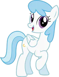 Size: 1024x1341 | Tagged: safe, artist:greendwarf333, artist:maddietheuniversalfan68, derpibooru import, edit, cotton cloudy, pegasus, pony, adult, cottonbetes, cute, female, folded wings, g4, girly girl, image, mare, older, older cotton cloudy, open mouth, open smile, png, raised hoof, raised leg, simple background, smiling, solo, transparent background, vector, wings