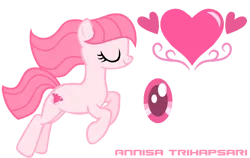 Size: 1063x671 | Tagged: safe, artist:ponybasesrus, artist:siti shafiyyah, oc, oc:annisa trihapsari, unofficial characters only, earth pony, pony, series:the guardian of leadership, base used, cute, cutie mark, earth pony oc, eyes closed, female, heart, ibispaint x, image, mare, ocbetes, png, simple background, smiling, solo, text, transparent background
