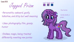 Size: 1920x1080 | Tagged: safe, derpibooru import, oc, oc:jagged prism, unofficial characters only, bicorn, pony, unicorn, pony town, horn, image, multiple horns, mutant, photoshop, png, reference sheet, solo
