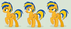 Size: 2936x1196 | Tagged: safe, artist:stephen-fisher, derpibooru import, oc, oc:flare spark, unofficial characters only, pegasus, pony, female, image, mare, png, pose, simple background, solo, vector