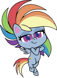 Size: 441x596 | Tagged: safe, artist:pascalmulokozi2, derpibooru import, edit, edited screencap, screencap, rainbow dash, pegasus, pony, badge of shame, my little pony: pony life, spoiler:pony life s01e10, crossed arms, female, image, mare, not a vector, png, simple background, solo, transparent background
