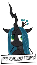 Size: 3000x5209 | Tagged: safe, artist:sollace, queen chrysalis, changeling, changeling queen, pony, frenemies (episode), season 9, spoiler:s09, a better ending for chrysalis, adorable distress, adorkable, alternate ending, alternate scenario, alternate universe, anxiety, apology, awkward, baby talk, breakdown, caption, character development, cute, cutealis, dialogue, dork, dorkalis, faic, female, frenemies, frown, good end, image, image macro, impact font, insecure, looking at you, majestic as fuck, mare, meta, nervous, png, precious, reaction image, redemption, reformed, regret, sad, sadorable, shy, sign, silly, simple background, solo, sorry, spread wings, standing, talking, text, transparent background, vector, what if, wings, worried