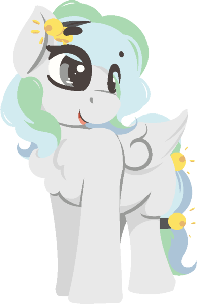 Size: 570x876 | Tagged: safe, artist:rhythmpixel, derpibooru import, oc, oc:river chime, unofficial characters only, pegasus, pony, bells, female, image, lineless, mare, png, simple background, solo, transparent background
