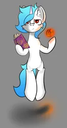 Size: 421x806 | Tagged: safe, artist:cotarsis, derpibooru import, oc, oc:aurora ise, pony, unicorn, belly, book, fireball, hoof hold, image, looking at you, png, sketch, solo