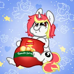 Size: 1000x1000 | Tagged: safe, artist:nootaz, derpibooru import, oc, oc:lazy sunday, pony, unicorn, image, png, tomato ketchup