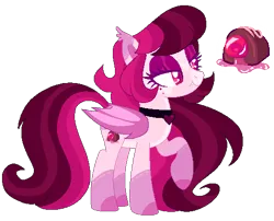 Size: 510x412 | Tagged: safe, artist:shebasoda, derpibooru import, oc, oc:cherry cordial, unofficial characters only, bat pony, pony, base used, bat pony oc, bat wings, beauty mark, body markings, choker, closed mouth, clothes, coat markings, colored eartips, colored eyelashes, colored hooves, colored muzzle, colored pupils, colored wings, ear tufts, eyeshadow, facial markings, fangs, female, folded wings, image, lidded eyes, magenta eyes, makeup, mare, pale belly, pink, png, ponysona, raised hoof, simple background, slit pupils, smiling, socks, solo, standing, star (coat marking), transparent background, wings