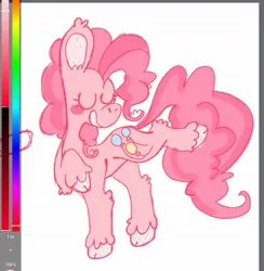 Size: 1200x1227 | Tagged: safe, artist:sugvr_alien, derpibooru import, pinkie pie, earth pony, pony, image, jpeg, screencap reference, screenshot redraw, simple background, solo, white background
